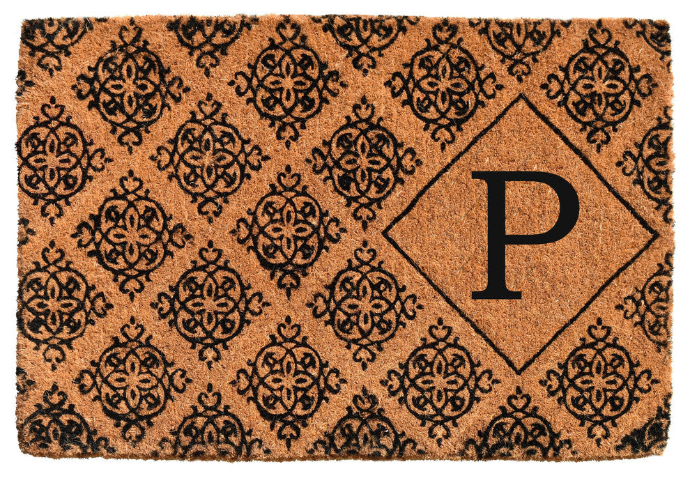 Regency Monogram Doormat, 24"x36"x1.5", P