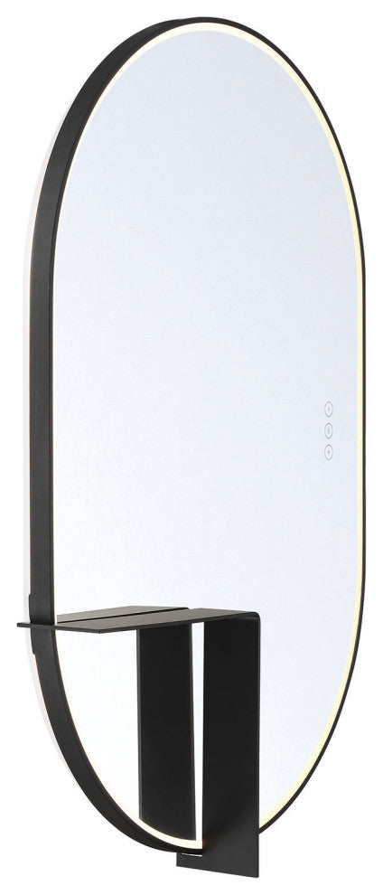 Linden Rectangular Mirror - 24" x 36", Matte Black