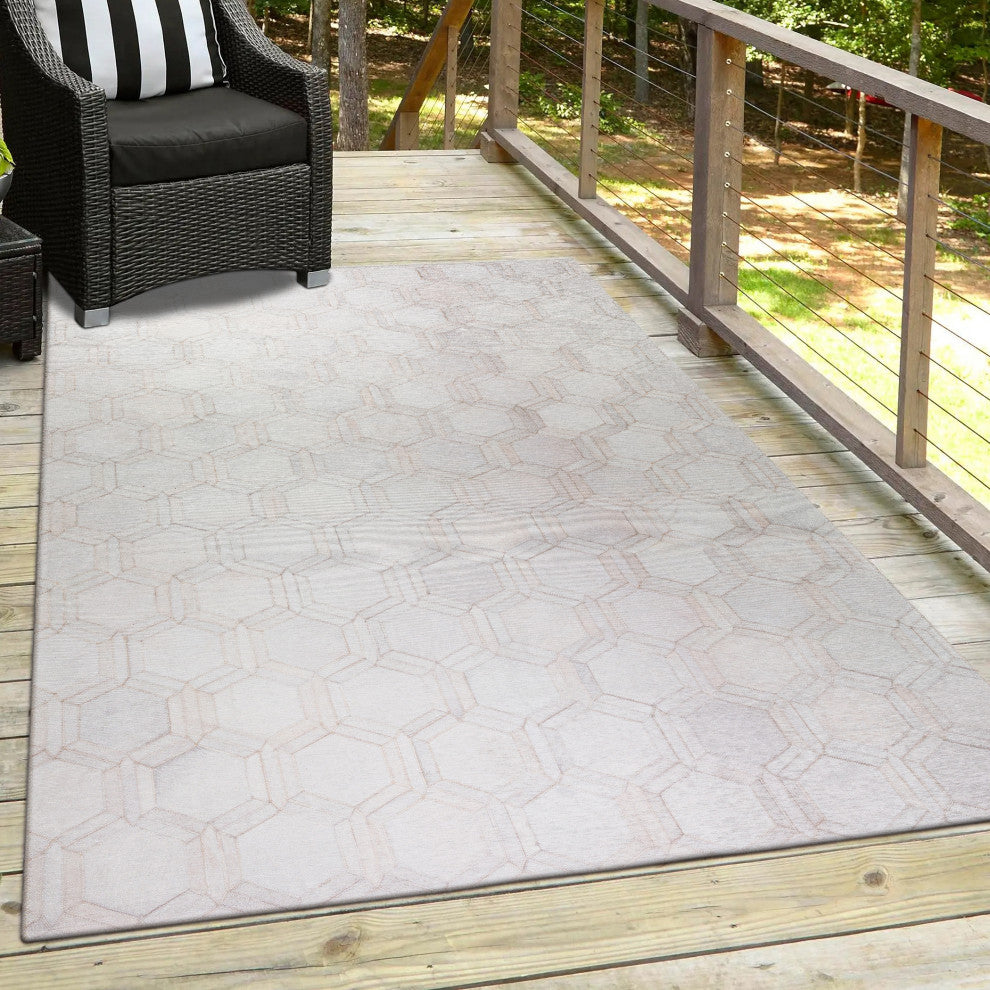 Indoor/Outdoor Stetson SS1 Linen Machine Washable 3' x 5' Rug