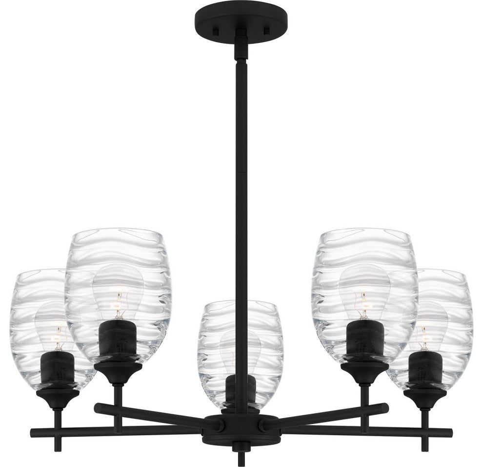 Lucy 5-Light Chandelier, Matte Black