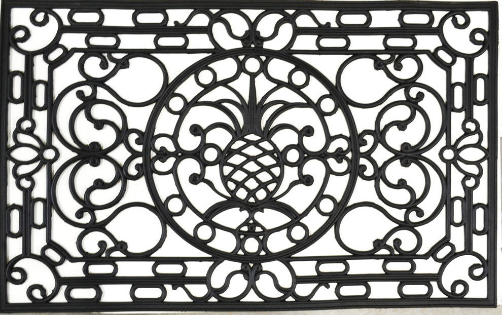 Pineapple Rectangle Rubber Mat, 30"x18"