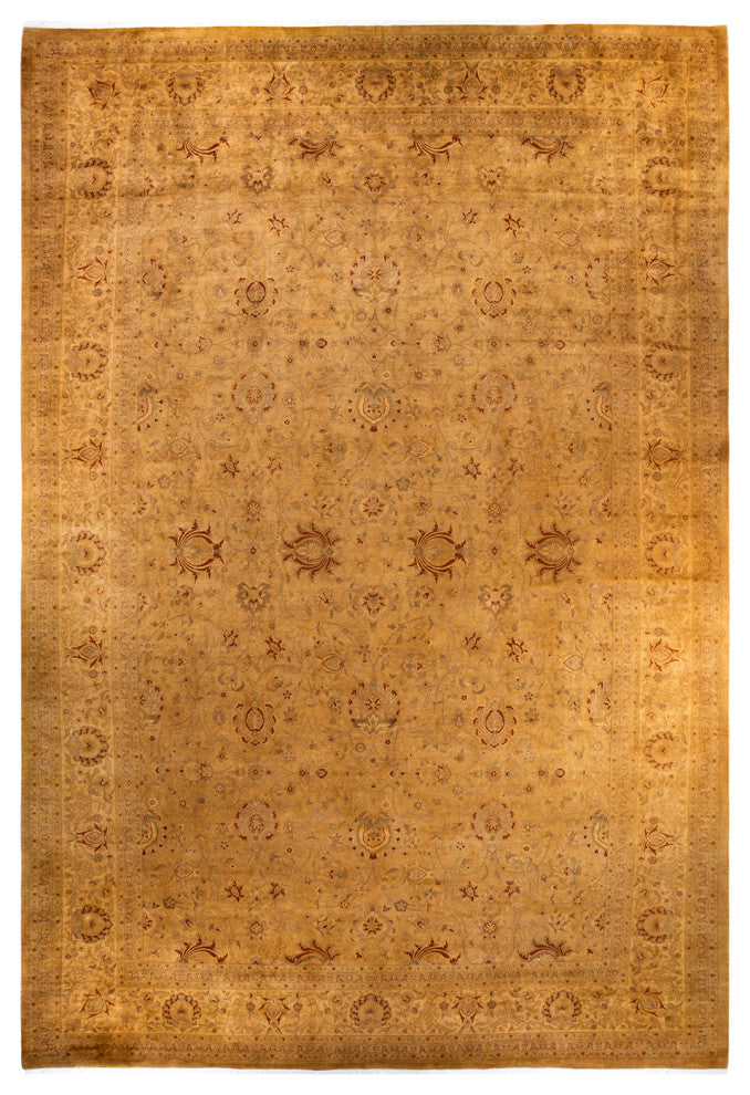 Fine Vibrance, One-of-a-Kind Handmade Area Rug Yellow, 18'2"x12'1"