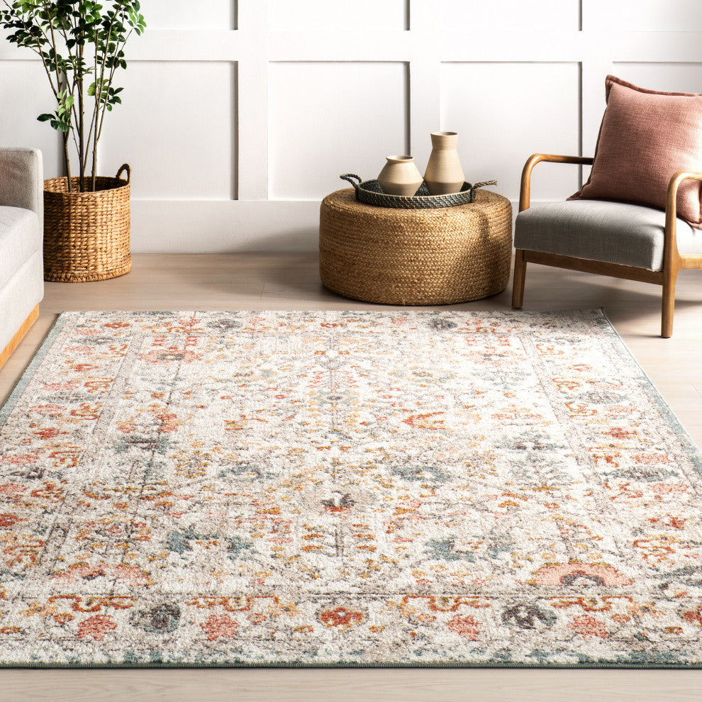 Nuloom Lenore Vintage-Style Area Rug, Beige 8'10"x12'