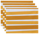 Decorative Holiday Placemat, Set of 4, Stripe, Gold