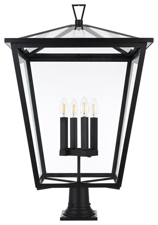 Home Living 20" Outdoor Post Light, Black