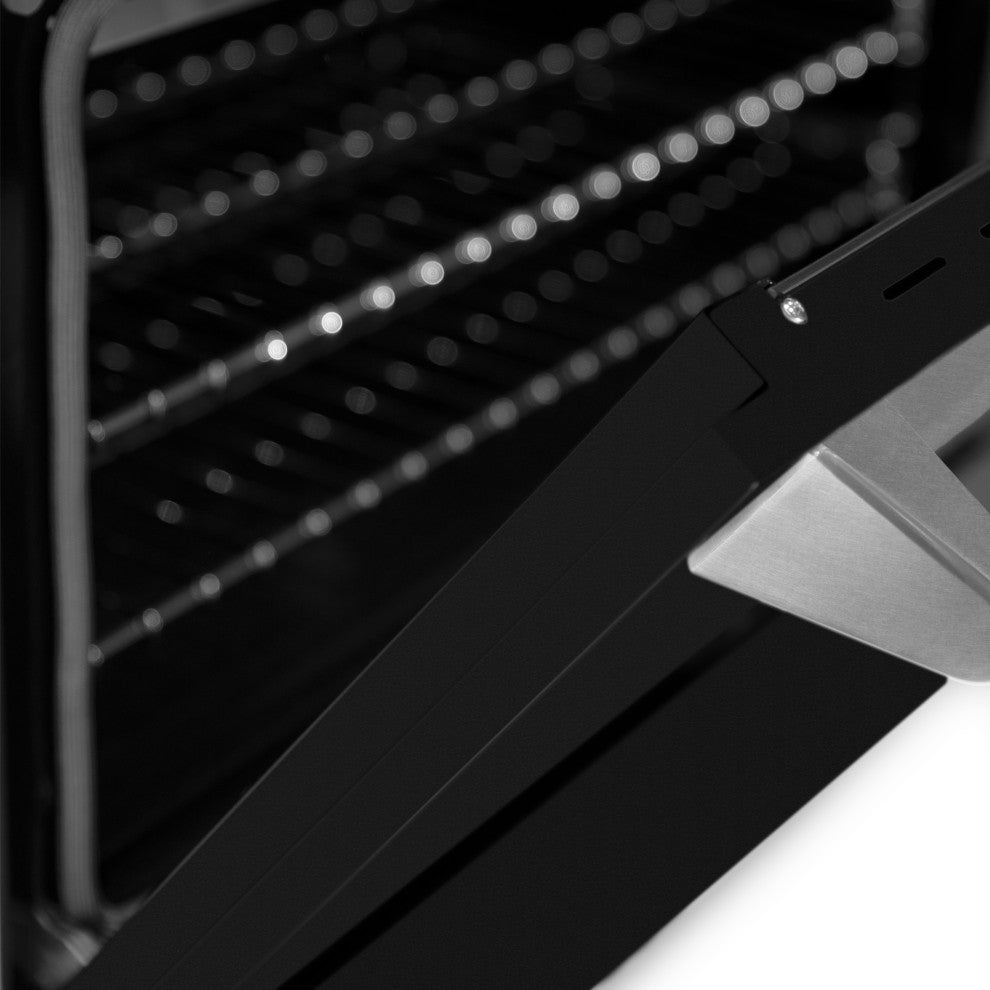 ZLINE 30" Induction Range, DuraSnow With a Black Matte Door RAINDS-BLM-30