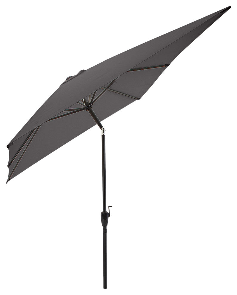 Pure Garden 10' Rectangular Patio Umbrella, Gray