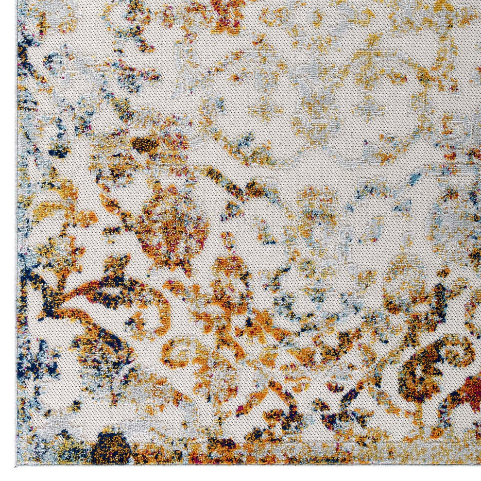 Reflect Primrose Ornate Floral Lattice 8x10 Indoor/Outdoor Area Rug R-1179A-810