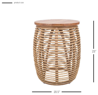 Iris Rattan Coffee/ End Table, End Table