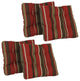 19" Squared Tufted Dining Chair Cushion, Set of 4, Montserrat Sangria