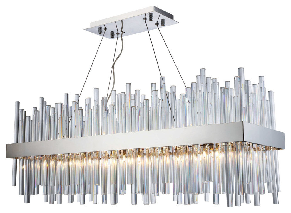 Elegant Lighting Dallas Collection Chandelier, Royal Cut Crystals, Chrome