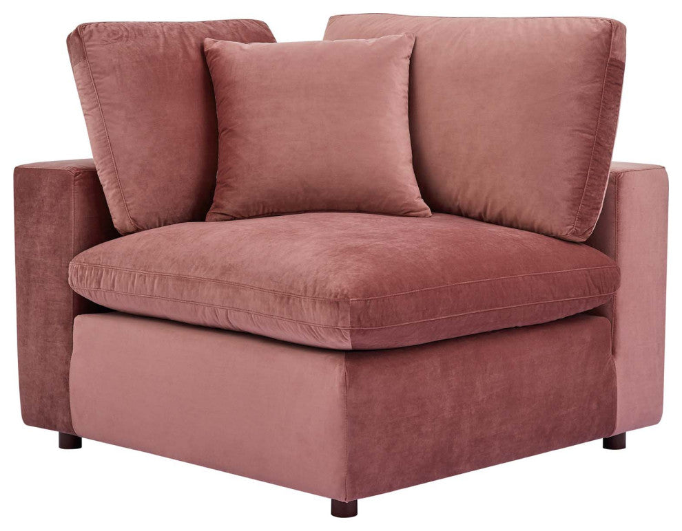 Sectional Sofa Set, Velvet, Pink, Modern, Living Lounge Hotel Lobby Hospitality