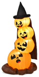 Costway 7 FT Halloween Inflatable Pumpkin Combo Blow up Pumpkins w/ Witch"™s Hat