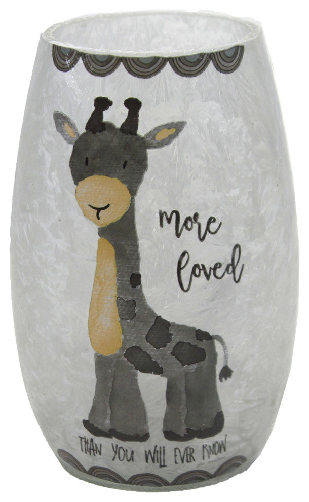 5.00In Cute Animal Pre-Lit Small Vase, Glass, Baby Animals Skr9204 Giraffe