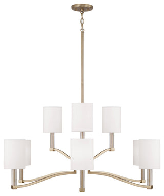 Capital Lighting 457091-715 Ingrid 9 Light 40"W Chandelier - Matte Brass