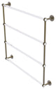 Clearview 4 Tier 36" Ladder Towel Bar with Dotted Accents, Antique Brass