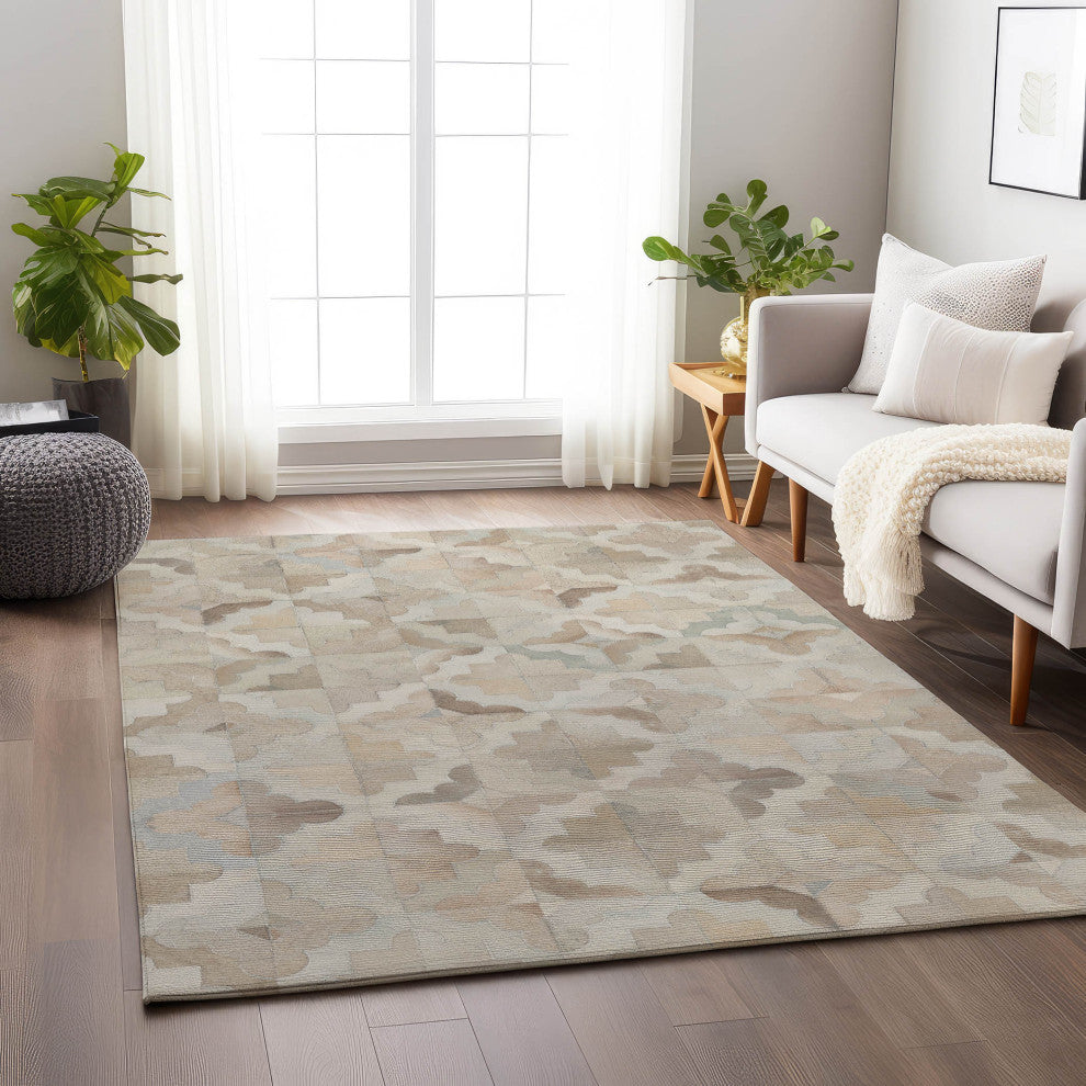 Addison Premium Washable Mayfield AMF103 Ivory 5' x 7'6" Rug