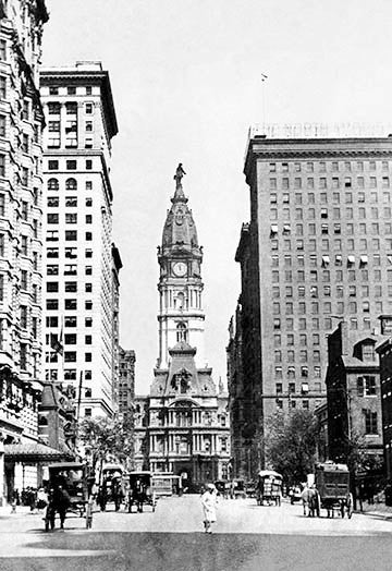 Looking North on Broad Street, Philadelphia, Pa - Canvas Poster 20" x 30"