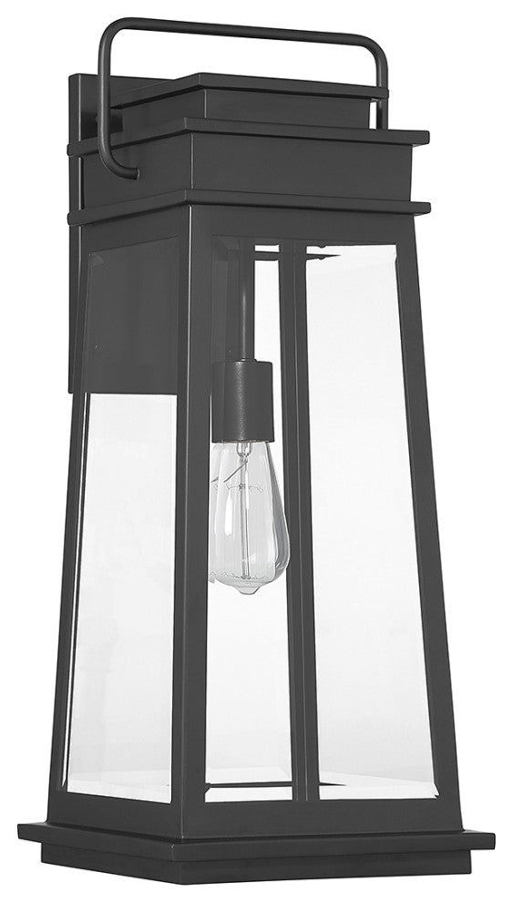 Boone 1-Light Outdoor Wall Lantern, Matte Black