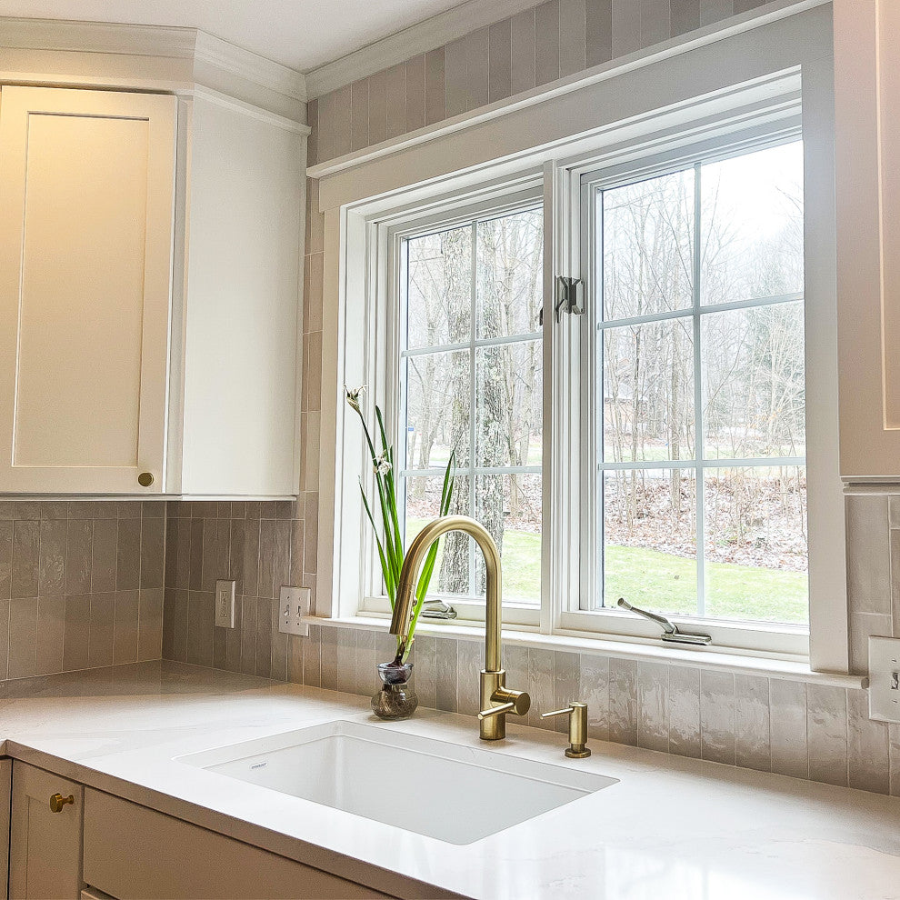 Eden Crisp White Fireclay 23" Single Bowl Undermount Kitchen Sink