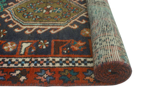 Fine Vintage Distressed Josephin Charcoal/Rust Runner, 2'10 x 9'1