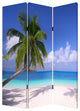 1" x 48" x 72" Multi Color Wood Canvas Paradise  Screen