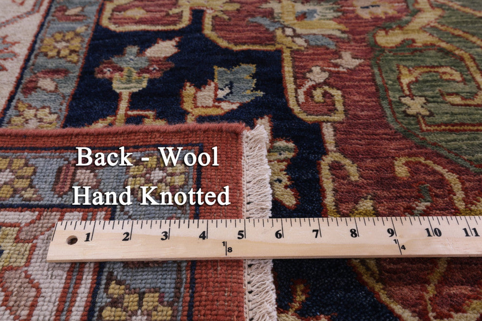 Handmade Persian Fine Serapi Wool Rug 8' 10" X 11' 11" - Q14696
