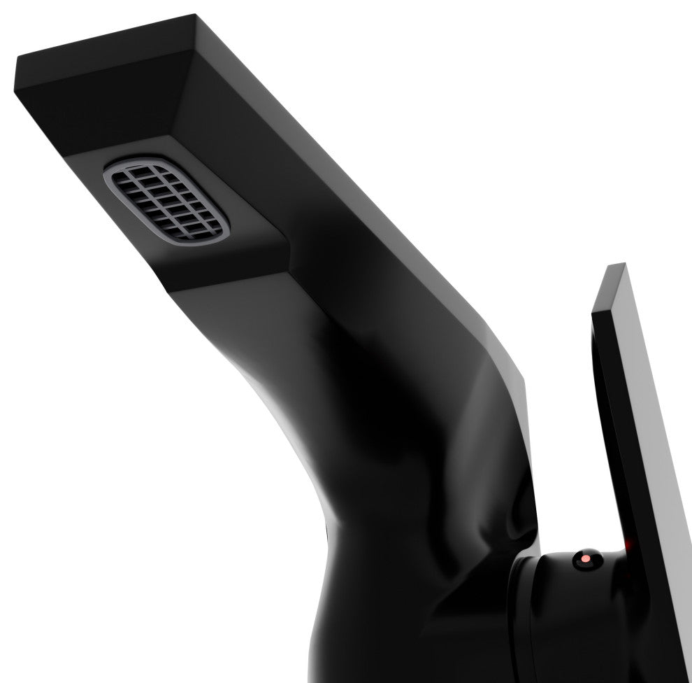 Novatto NBF-061 Miller Single Lever Contemporary Lavatory Bathroom Faucet, Matte Black
