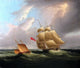 James E Buttersworth A Sloop-of-War, 20"x25" Wall Decal Print