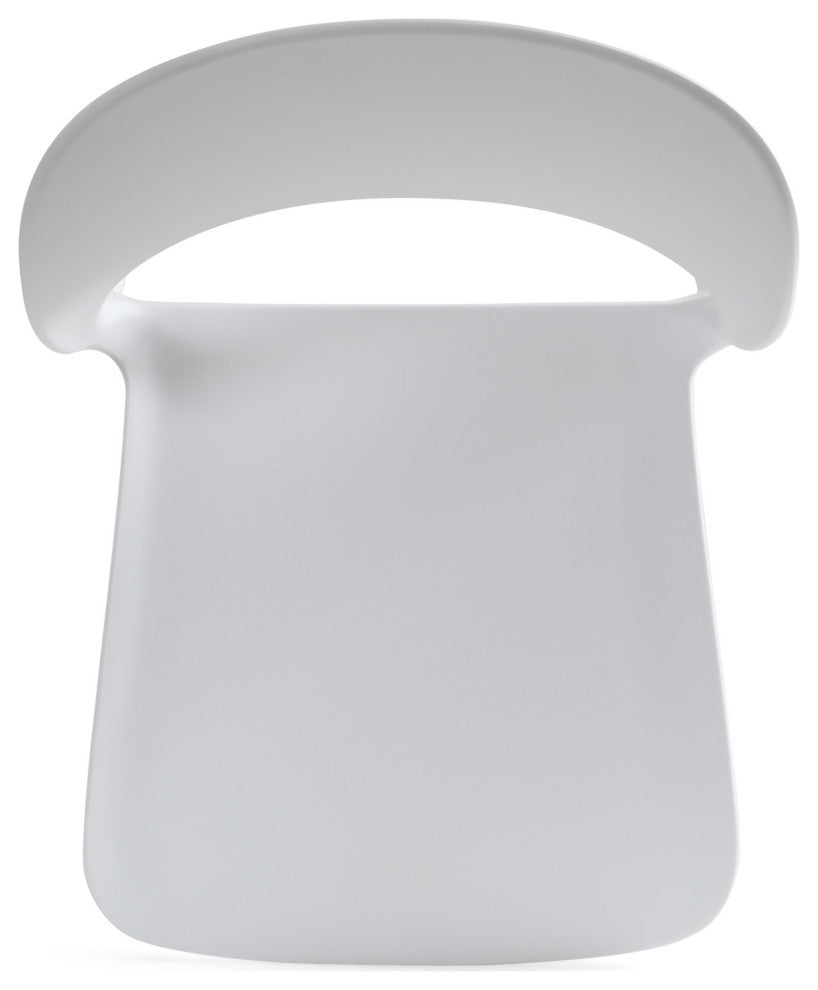 GDF Studio Dean Outdoor Plastic Chairs, Set of 2, White