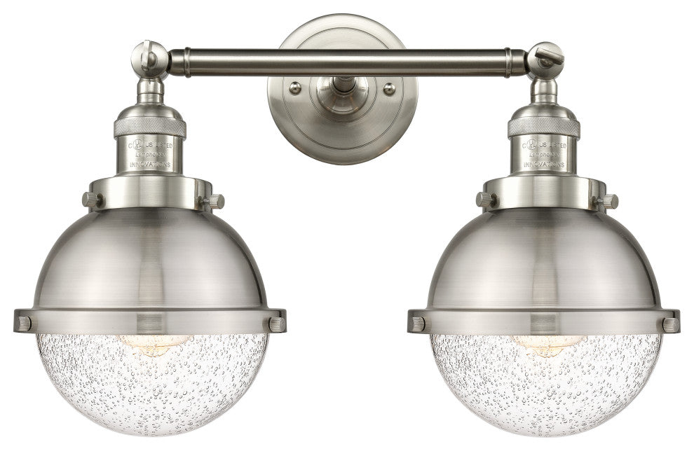 Innovations 208-SN-HFS-64-SN 2 Light Bath Vanity Light, Brushed Satin Nickel