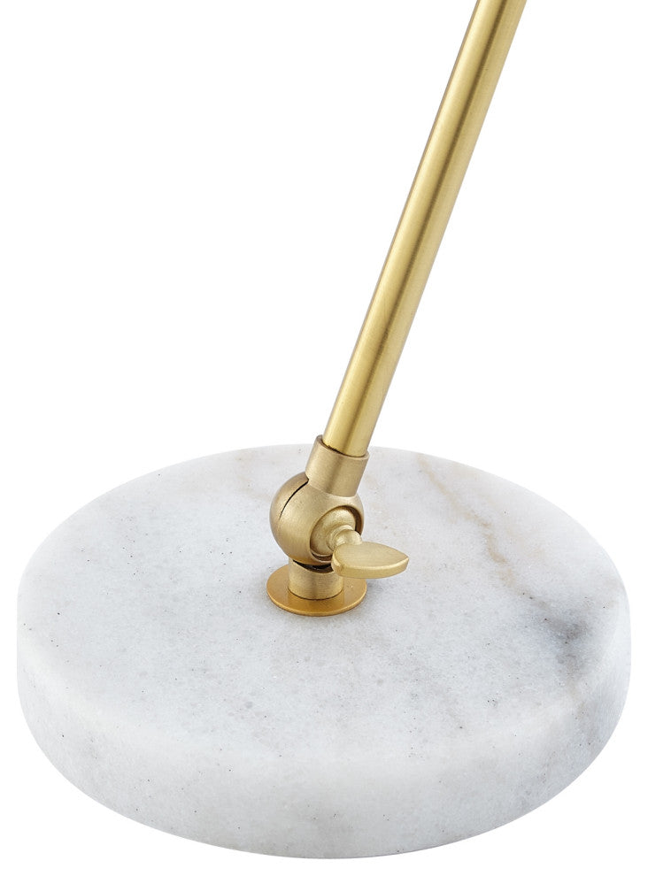 Inspired Home Gracey Table Lamp, Marble Stone Base, Black