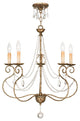 Livex 51905-36 5 Light European Bronze Chandelier, Hand Applied European Bronze