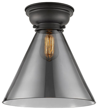 Innovations 623-1F-BK-G43-L Cone 12" 1 Light 12" Flush Mount, Matte Black