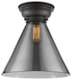 Innovations 623-1F-BK-G43-L Cone 12" 1 Light 12" Flush Mount, Matte Black