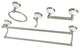 Kingston Brass 4-Pieces Dual Towel Bar Bathroom Hardware Set, Brushed Nickel