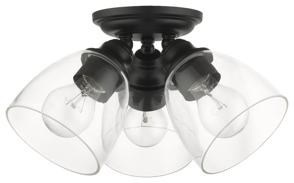 Black Transitional, Colonial, Updated Traditional, Flush Mount