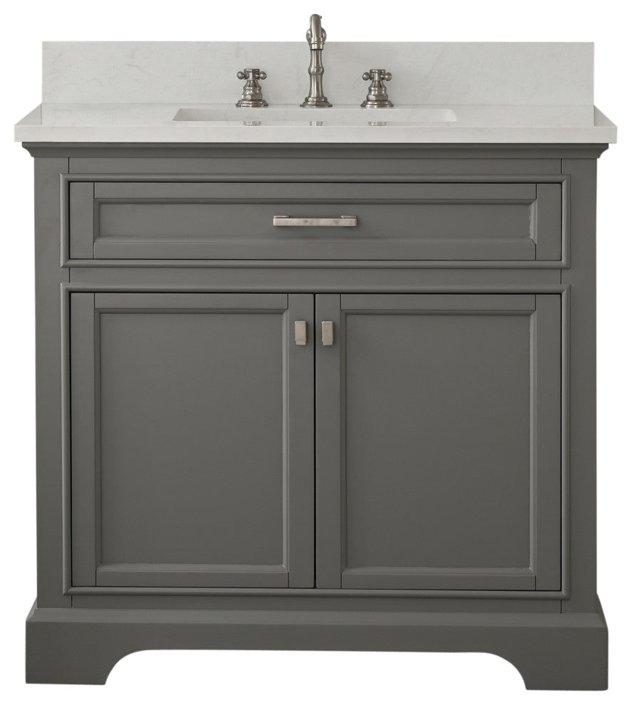 Milano Transitional Gray 36" Single Vanity
