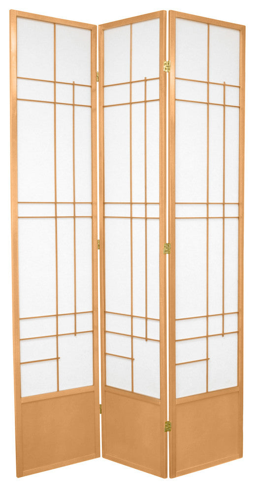 7' Tall Eudes Shoji Screen, Natural, 3 Panels