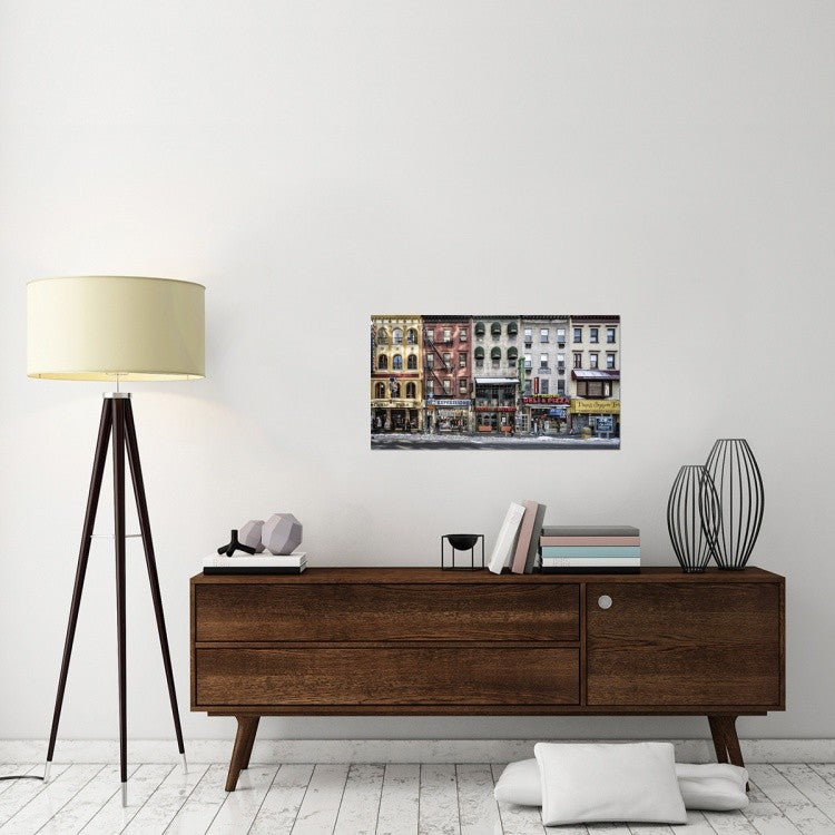"A Cold Day In Ny" Stretched Canvas Giclee by Peter Pfeiffer, 36x19"