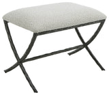 Uttermost Brisby Gray Fabric Small Bench