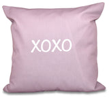 26"x26" "xo"xo, Word Print Pillow, Lavender