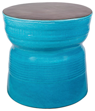 Ancaris Ring Handcrafted Ceramic Patio Accent Table