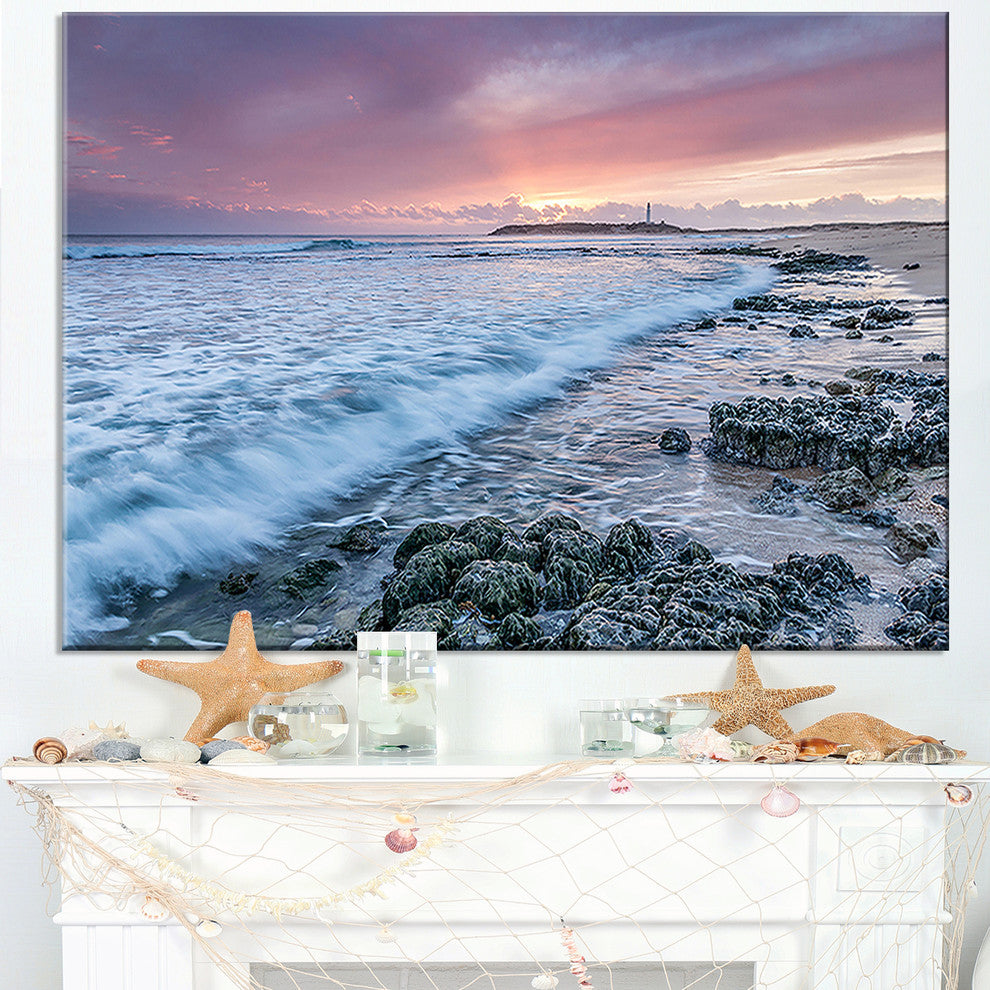 "Sunset On Cape Trafalgar Beach" Seashore Canvas Wall Art, 1 Panel, 60"x28"