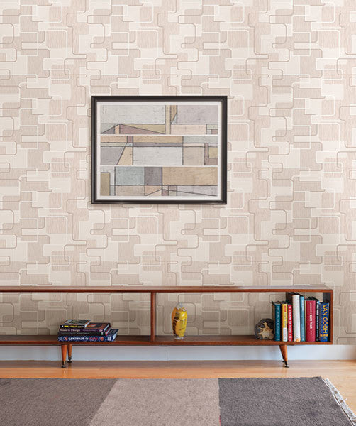 Geovine Burnt Sienna Geometric Wallpaper Bolt