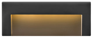 Hinkley Taper Landscape Light, Satin Black, Wide Horizontal Deck Sconce