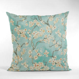Spa Garden Cherry Blossoms Luxury Throw Pillow, Double sided 12"x20"