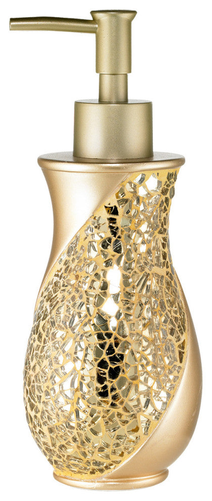 Designer Home Premium Premium Bath Accessories Durable Heavy (Gold Soap Pump)