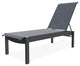 Leeward Sling Stackable Outdoor Chaise Lounge, Augustine Denim/Graphite