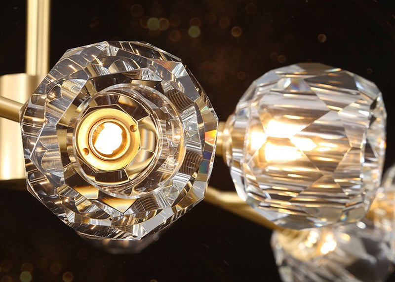 Introd | Luxury Crystal LED Chandelier for Dining Room, Kitchen, Living Room, 12 Heads, Cool Light